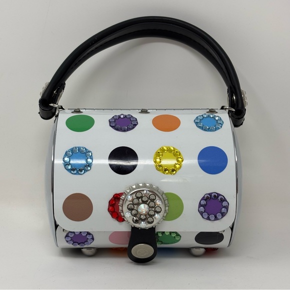Little Earth Handbags - Little Earth Metal Embellished Crystals Handbag Clutch Purse